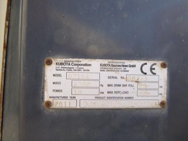 chargeuse Sur Pneus Kubota R310A Année 2011 D'occasion