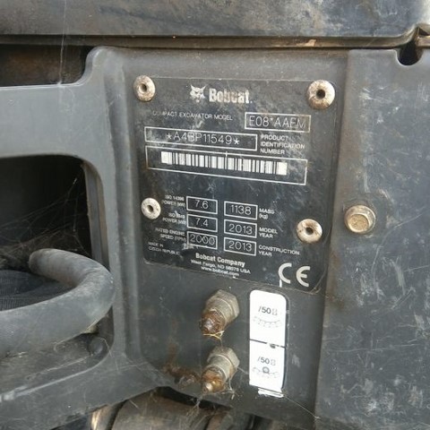 Bobcat E08 occasion minipelle 1 tonne